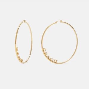 Signature Coach Large Hoop Earrings